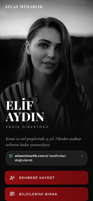 Sahne tasarımı: Tam ekran siyah-beyaz fotoğraf, iri başlık, renkli düğmeler.